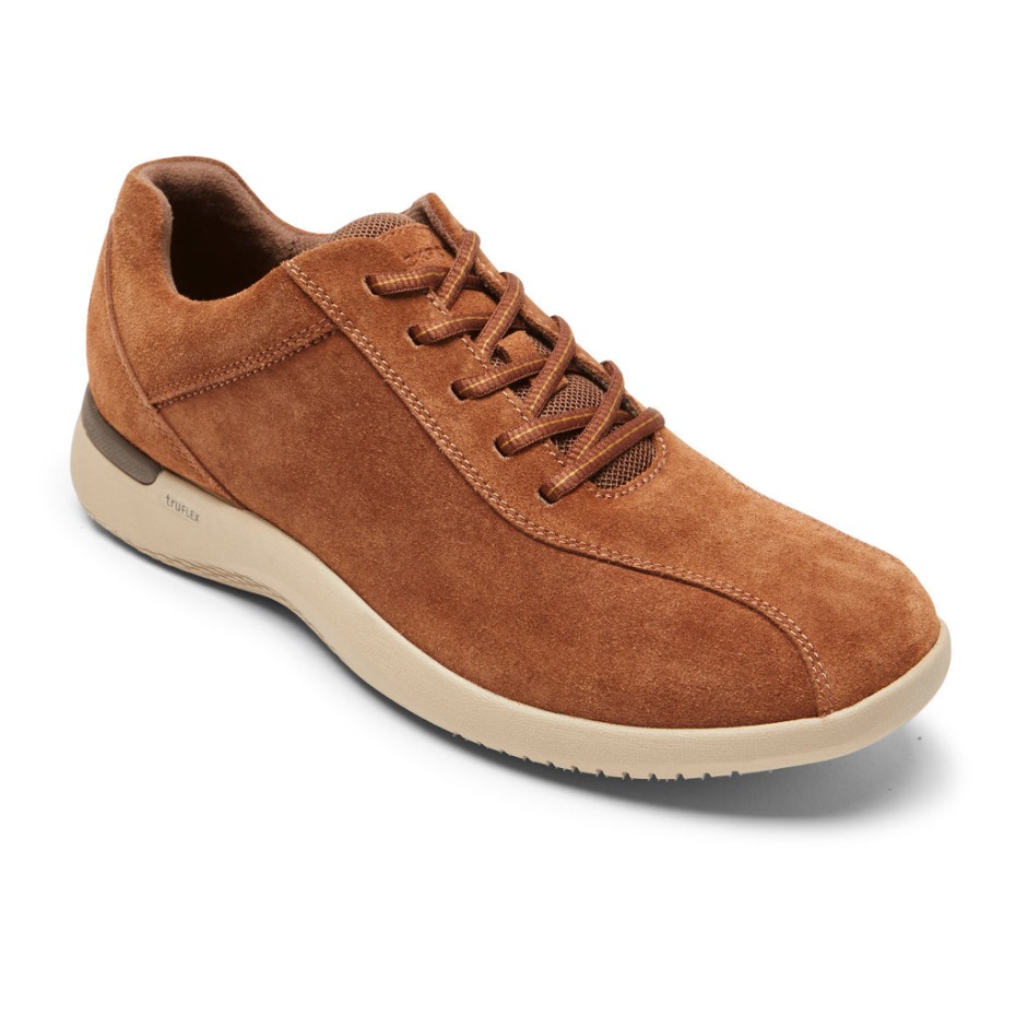 Zapatillas Rockport Truflex Fly Taconic Para Hombre Ante Tostado