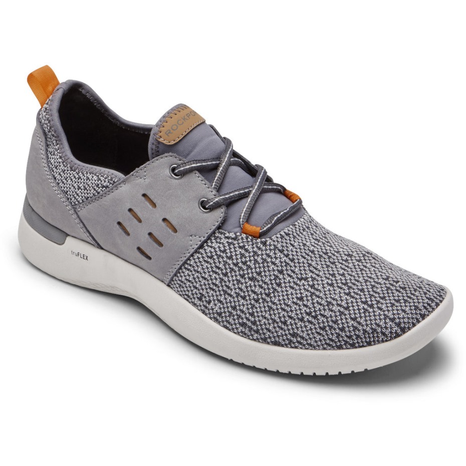 Zapatillas Rockport Hombre Truflex Tie Gris