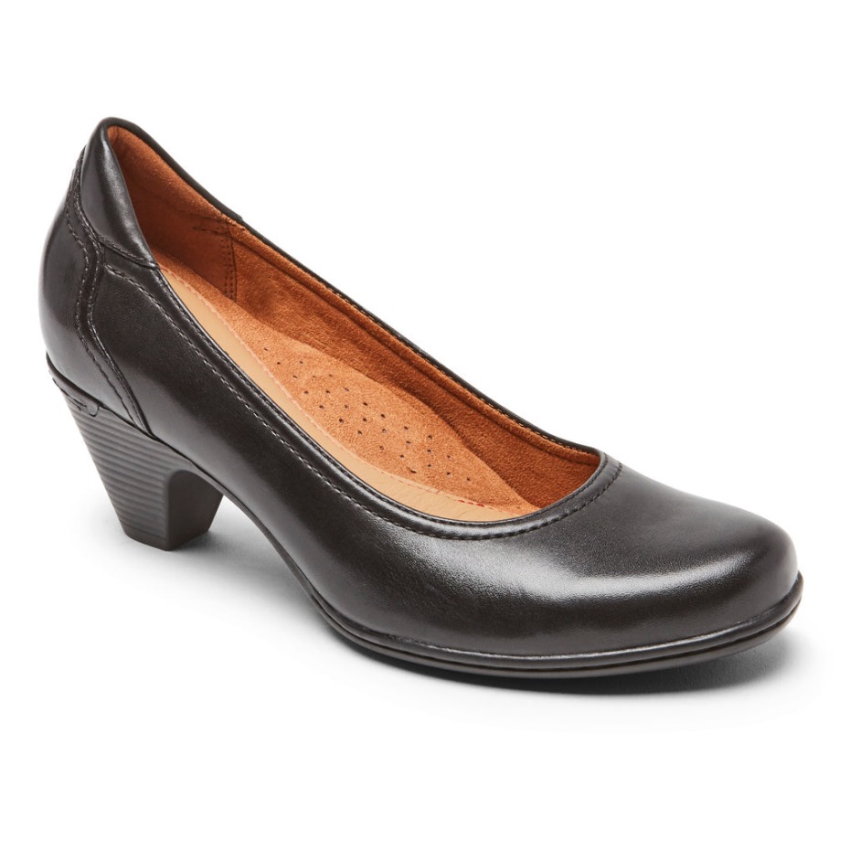 Rockport Mujer Tacón Adaline Cuero Negro