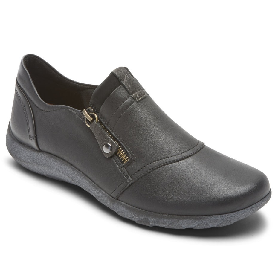 Rockport Mujer Amalie Cremallera Slip-on Negro