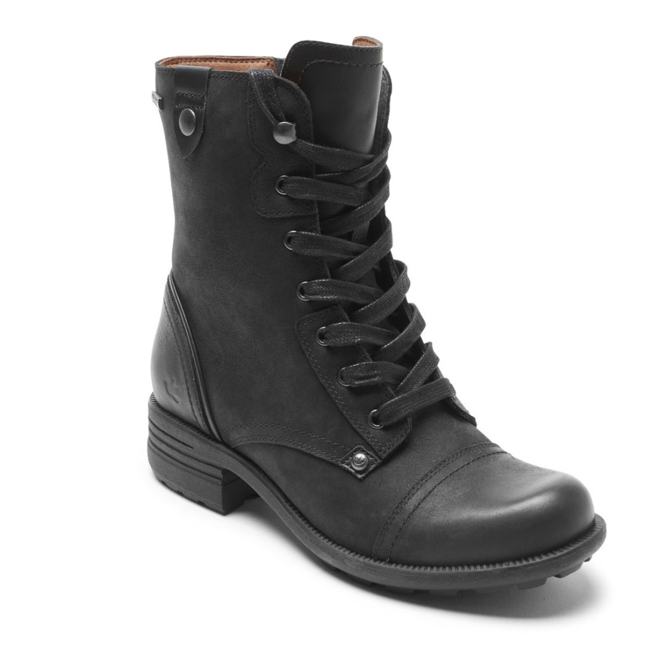 Rockport Mujer Brunswick Boot-waterproof Negro
