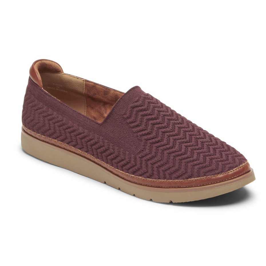 Rockport Mujer Cobb Hill Camryn Slip-on Berenjena Textil Eco