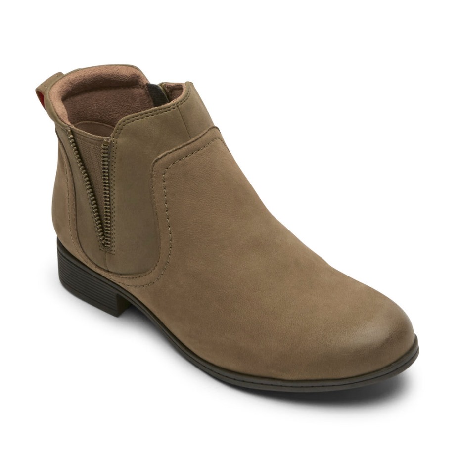 Botín Rockport Mujer Crosbie Gore Forest Nubuck