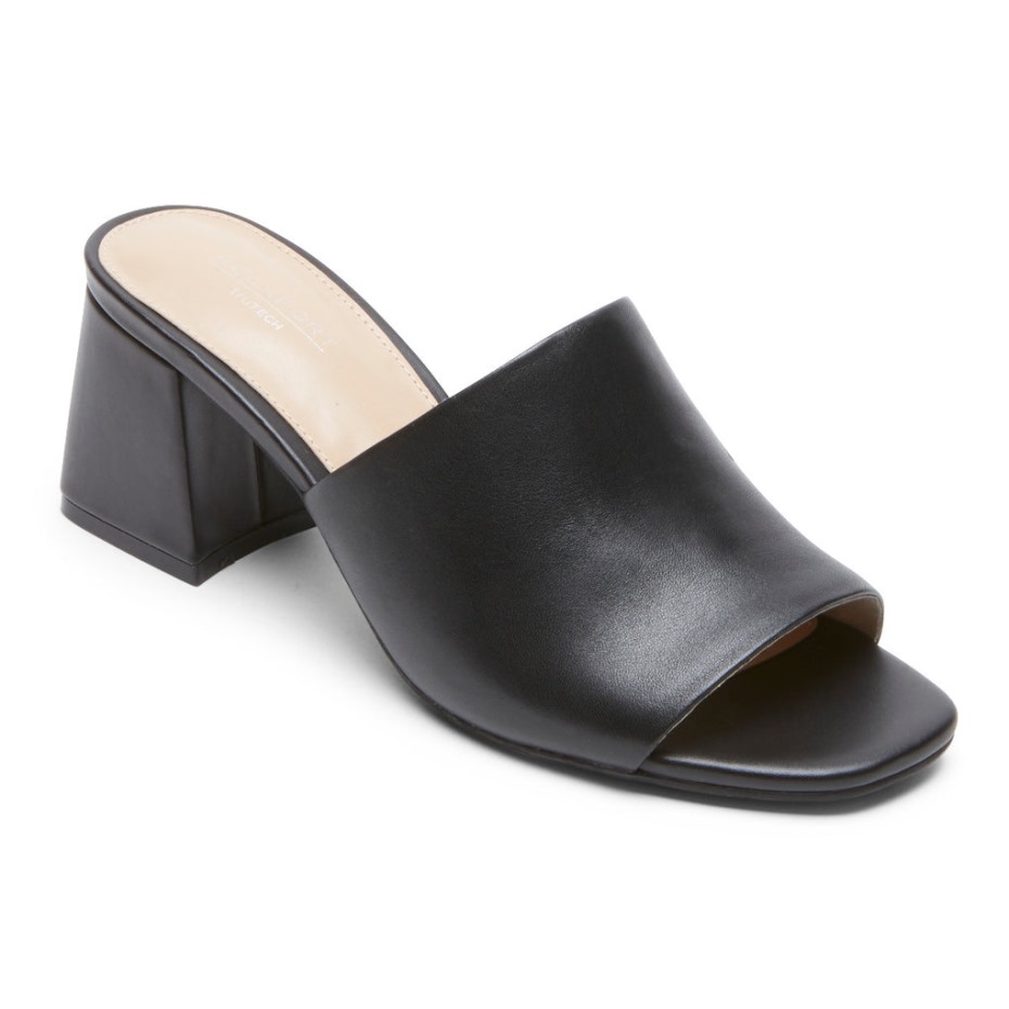 Sandalia Mujer Rockport Farrah Slide Negro