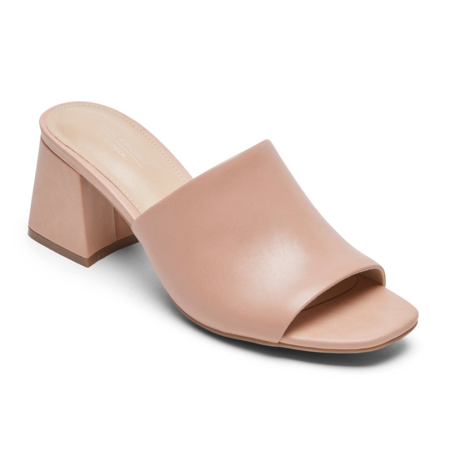 Sandalia Rockport Mujer Farrah Slide Rosa Toscana