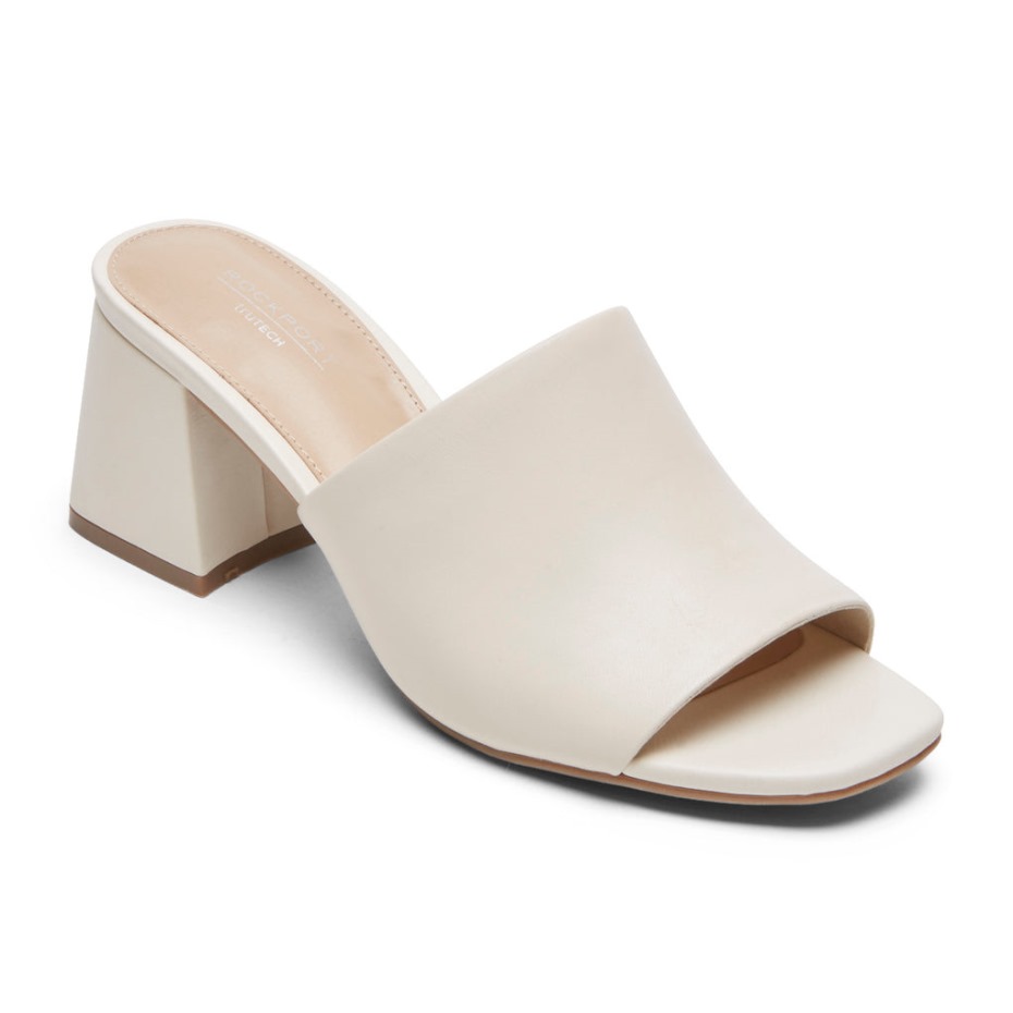 Sandalia Rockport Mujer Farrah Slide Vainilla