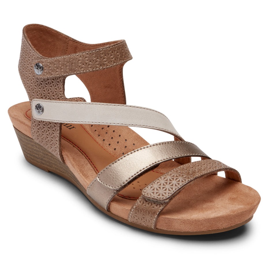 Sandalia Rockport Mujer Hollywood 4-strap Dove Multi
