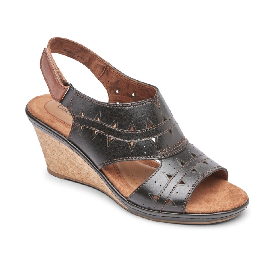 Rockport Mujer Janna Perforated Slingback Negro