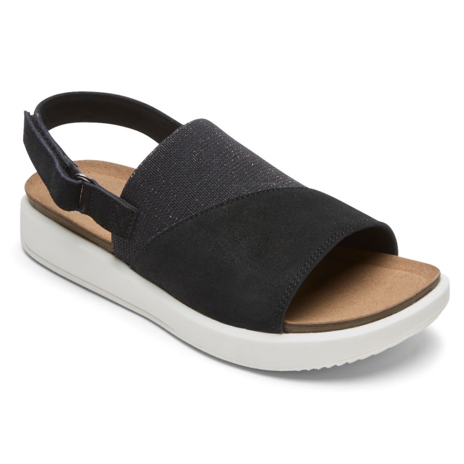 Sandalia Rockport Mujer Kyra Slingback Negro