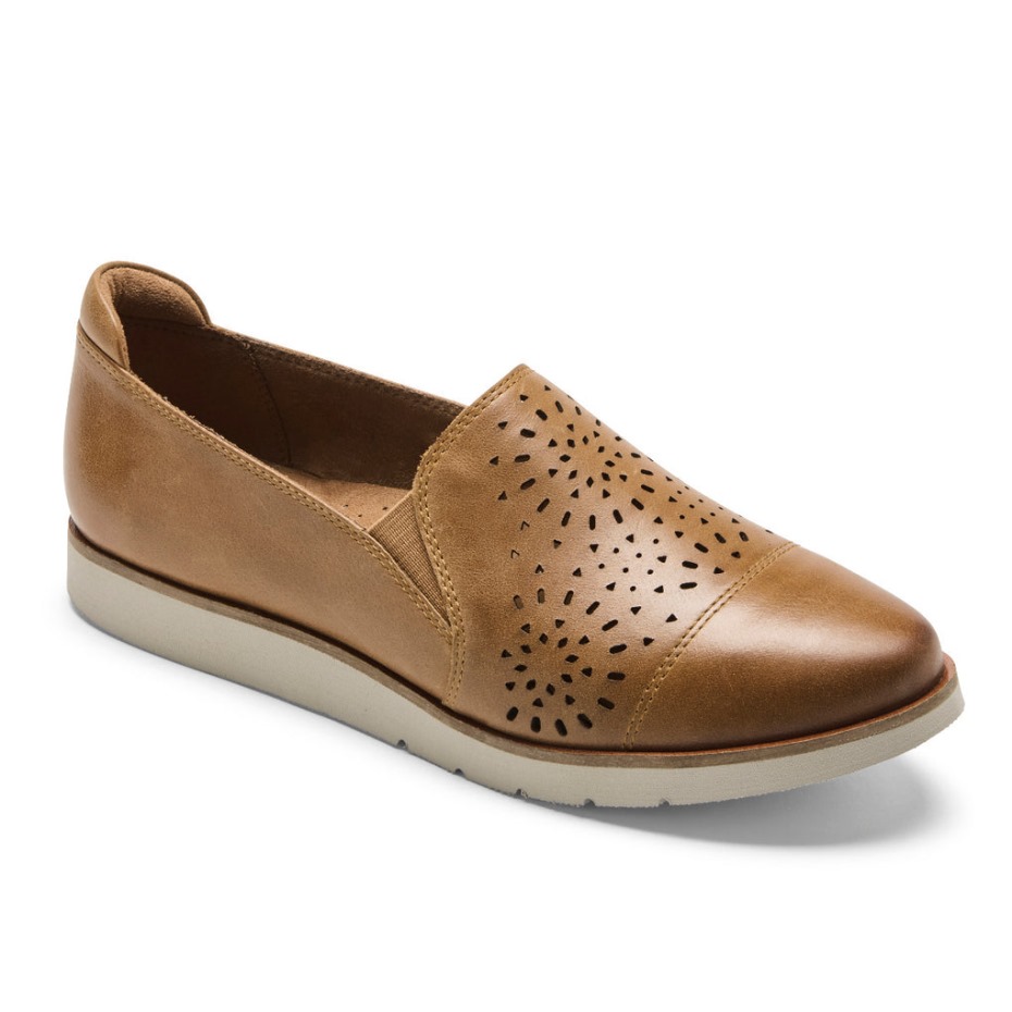 Rockport Mujer Laci Twin-gore Slip-on Miel Cuero