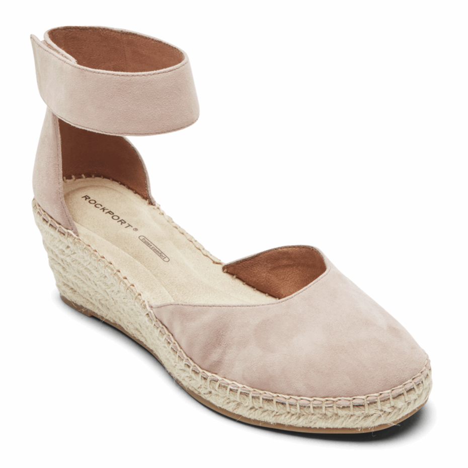 Rockport Marah - Sandalias De Cuña Con Correa Para El Tobillo Para Mujer, Rubor