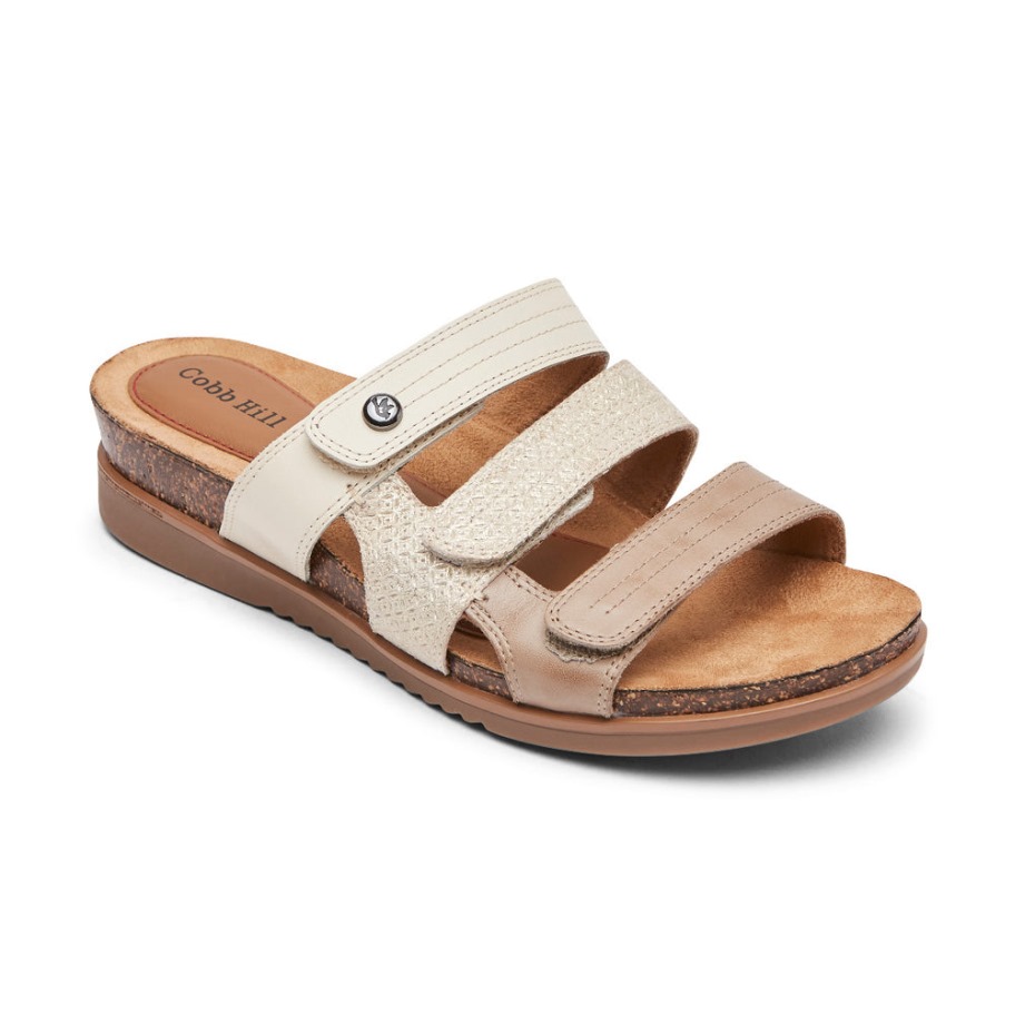 Sandalia Rockport May Slide Dove Para Mujer