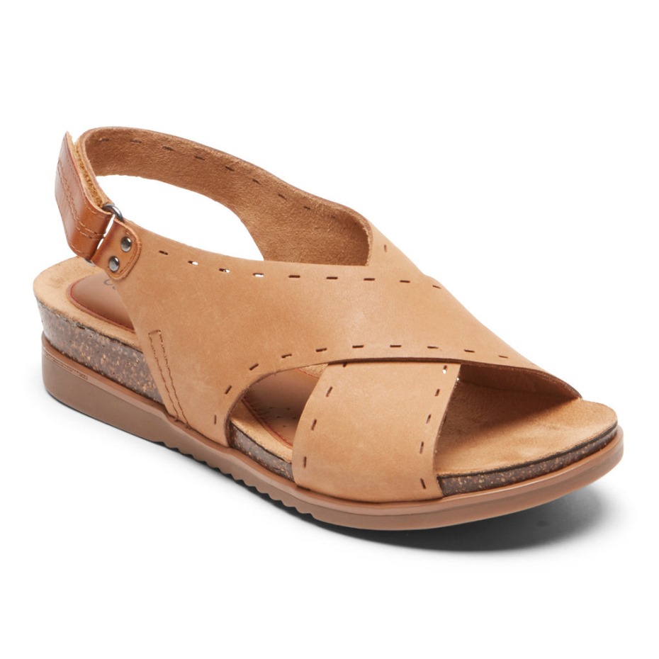 Rockport May Sandalia Con Tira Trasera Para Mujer Nuez Moscada