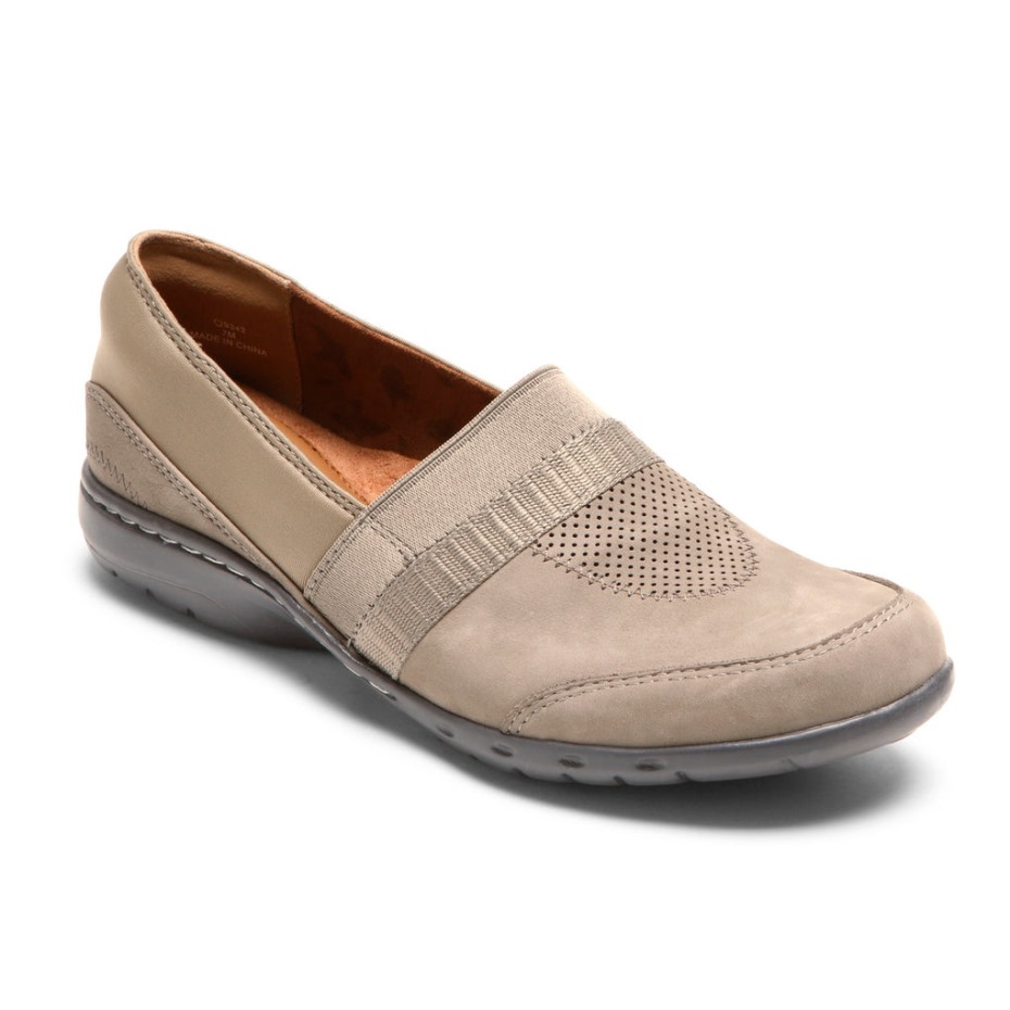 Rockport Mujer Penfield A-line Slip-on Taupe Nubuck
