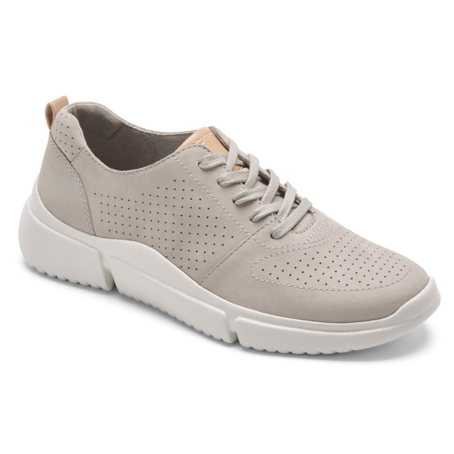 Zapatillas Rockport Mujer R-evolution Lavable Con Cordones Gris Jaspeado