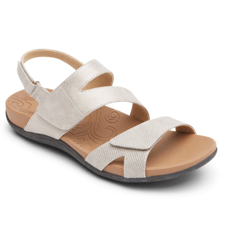 Sandalias Asimétricas Ajustables Rockport Ridge Para Mujer Metálicas