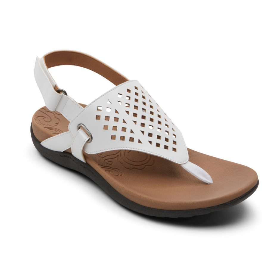 Sandalia Rockport Mujer Ridge Thong Blanco