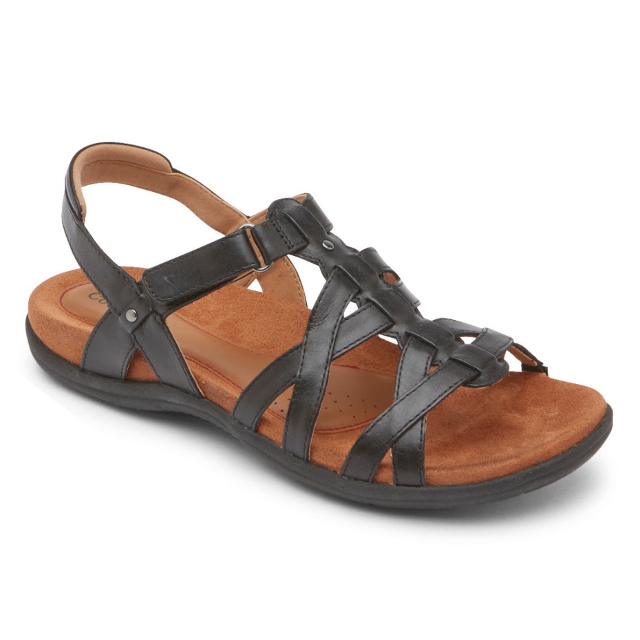Sandalias Rockport Mujer Ruby Woven Negras