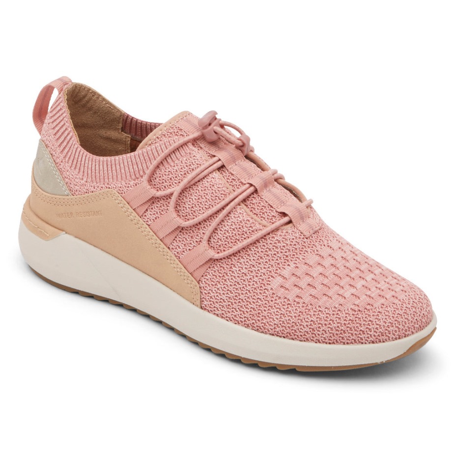Zapatillas Rockport Mujer Skylar Bungee Lona Rosa