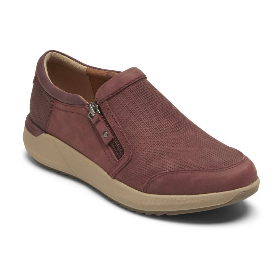Rockport Skylar Zip Slip-On Redwood Para Mujer