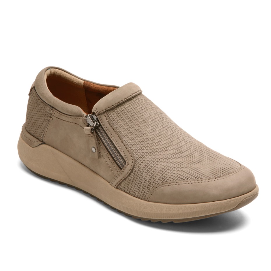 Rockport Mujer Skylar Zip Slip-on Taupe