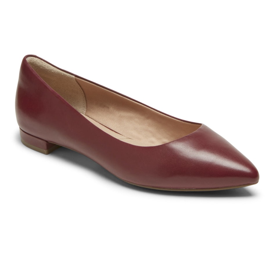 Rockport Mujer Total Motion Adelyn Ballet Flat Tawny Port Cuero
