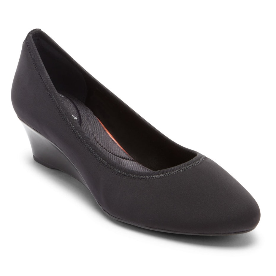 Rockport Mujer Total Motion Cerelia Gore Cuña Negro Lycra