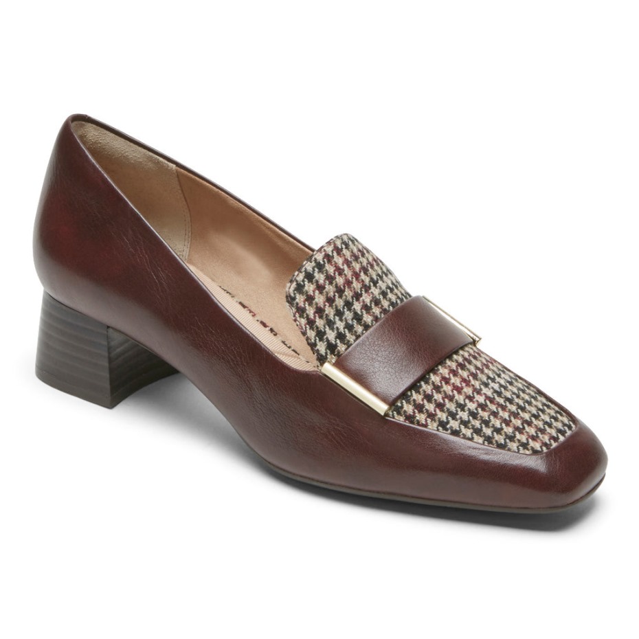 Mocasines Rockport Total Motion Esma Para Mujer Bourbon Plaid