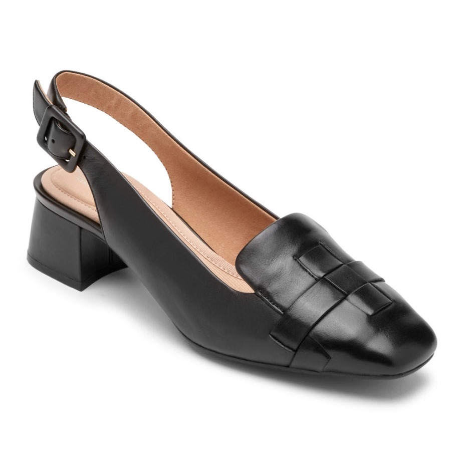 Rockport Mujer Total Motion Esma Tacón Tejido Negro