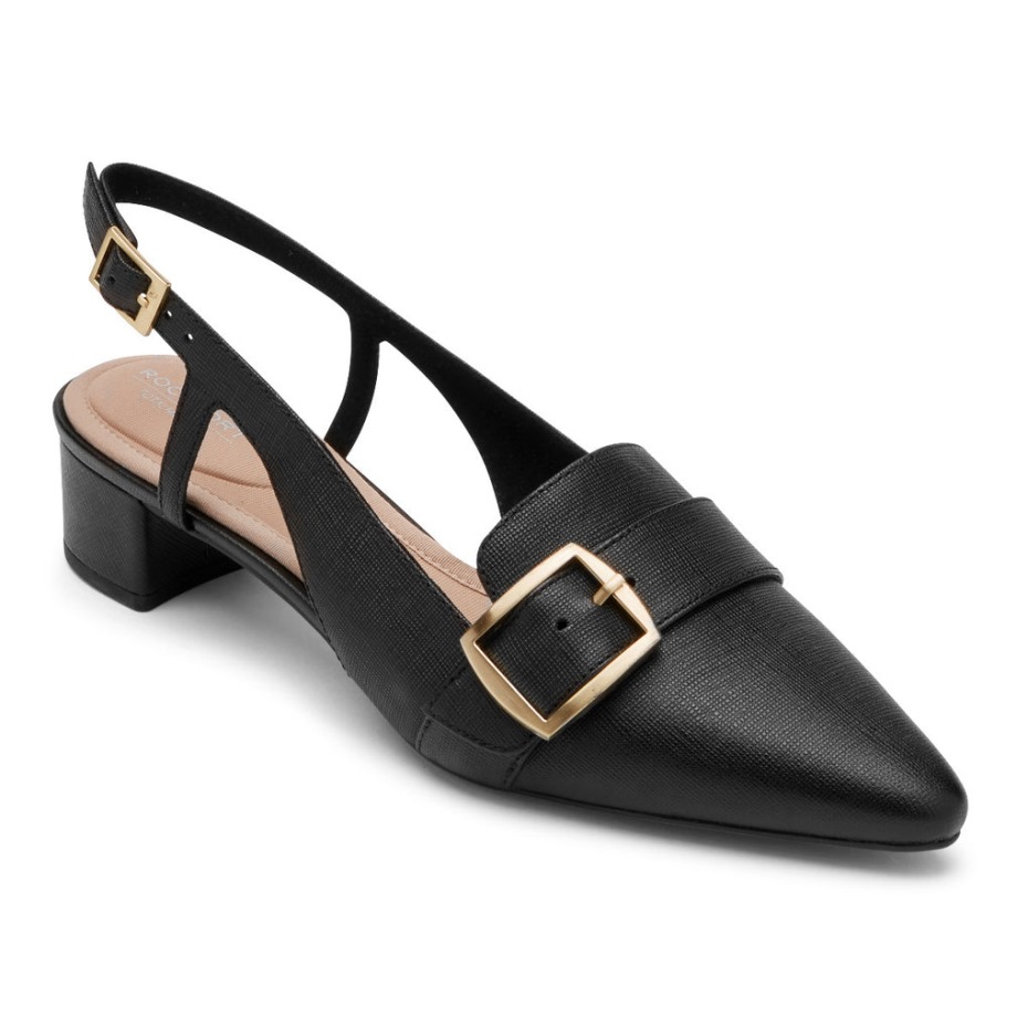Rockport Mujer Total Motion Gracie Hebilla Talón Negro
