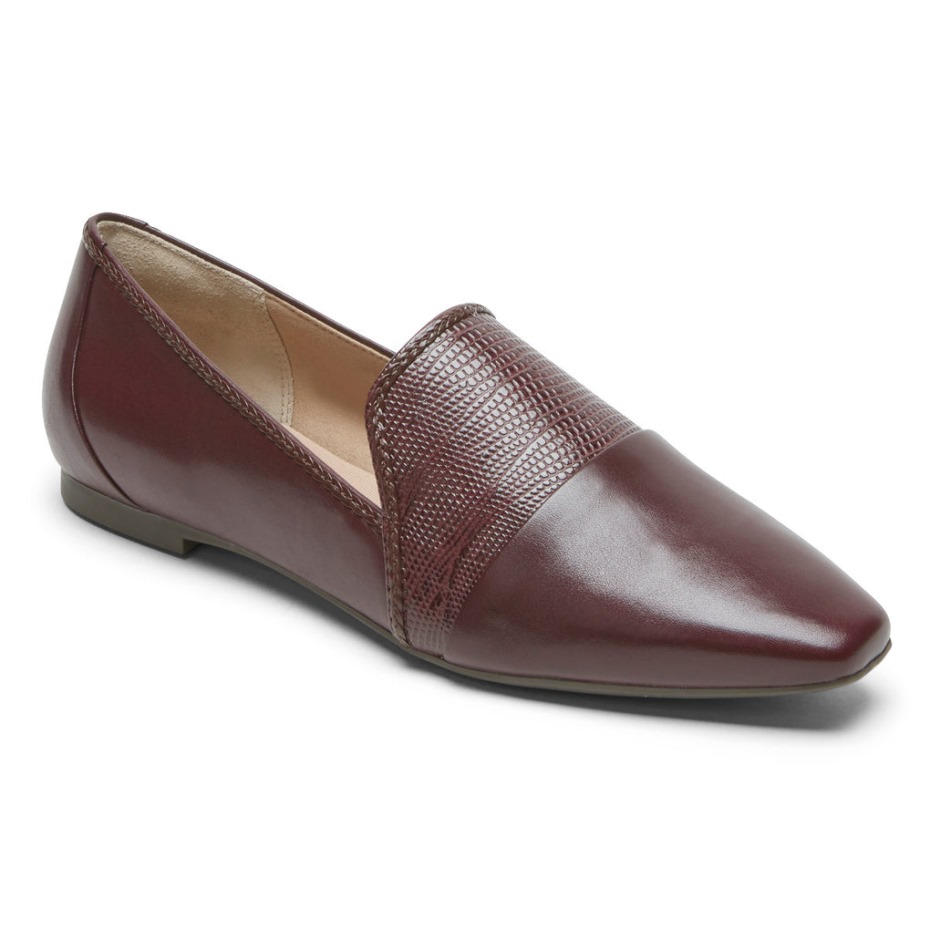 Mocasines Con Acento Laylani De Movimiento Total Para Mujer Rockport Oxblood