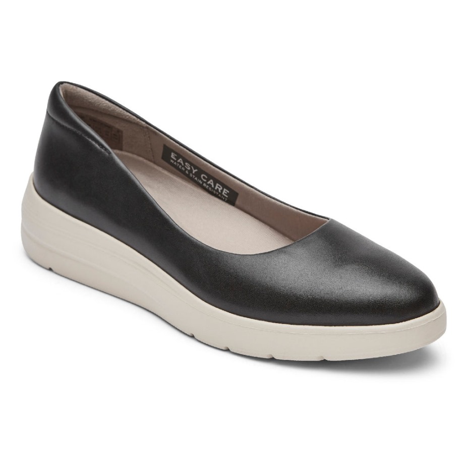 Rockport Total Motion Lillie - Bailarinas Planas Para Mujer, Color Negro