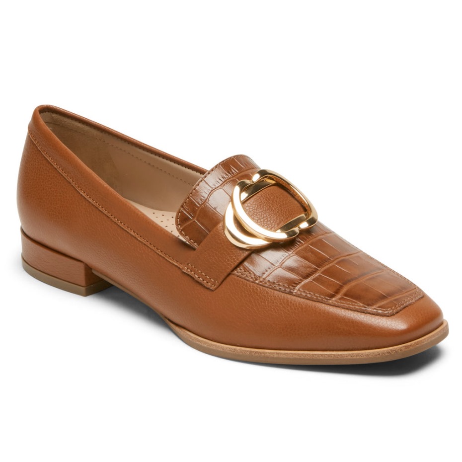 Mocasines Rockport Mujer Total Motion Santana Ring Tan Lthr