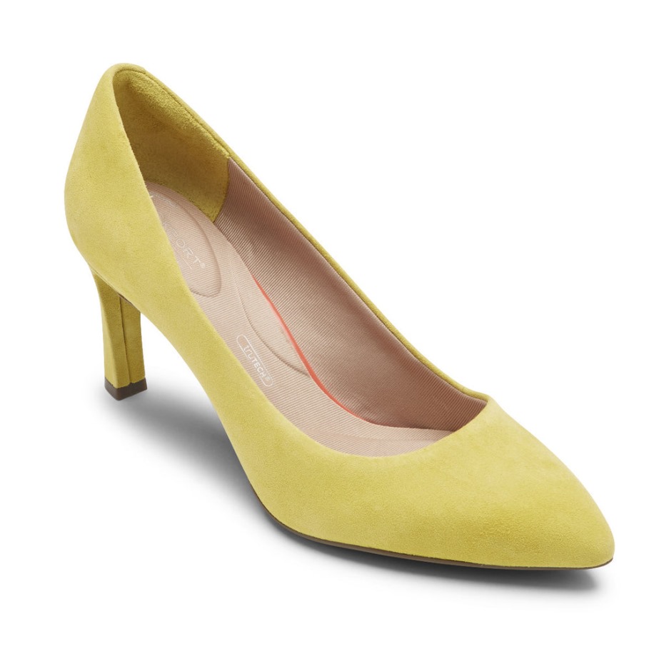 Rockport Mujer Total Motion Sheehan Tacón Limón Gamuza