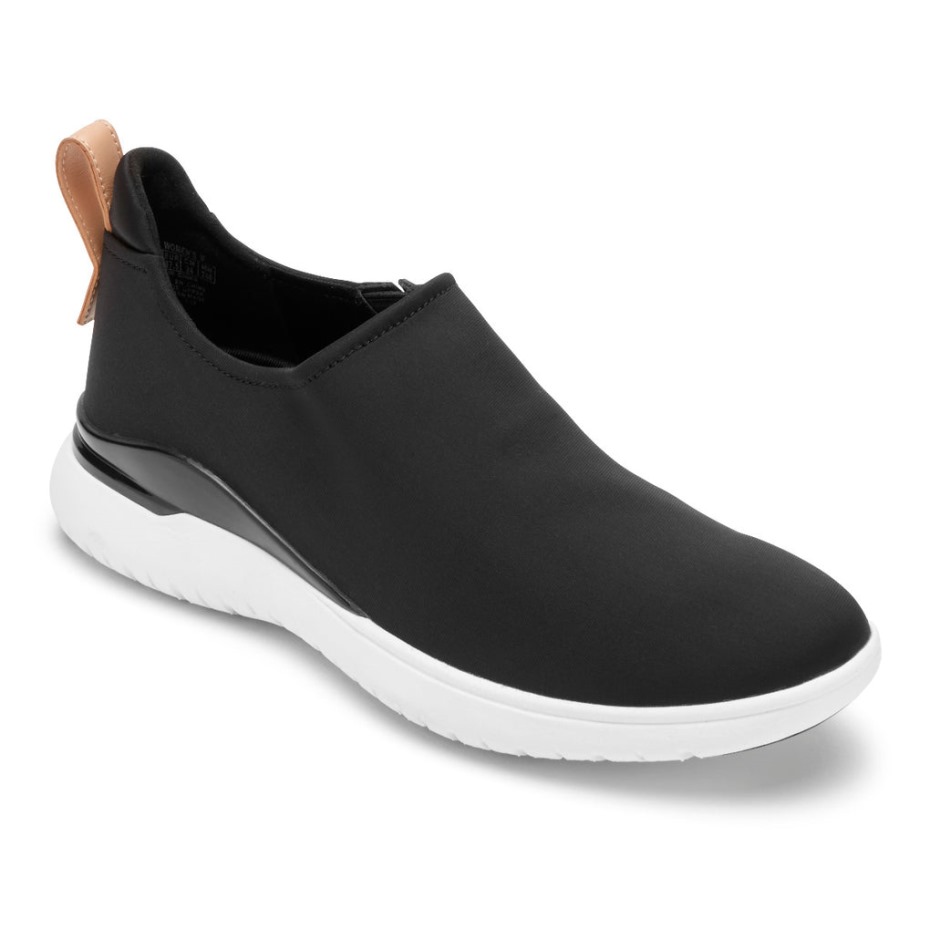 Rockport Mujer Total Motion Sport High Slip-on Negro Lycra