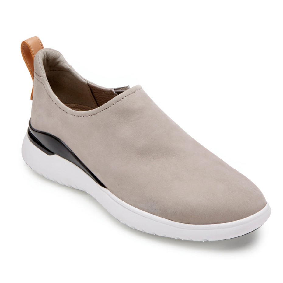Rockport Mujer Total Motion Sport High Slip-on Gris Acero Nubuck