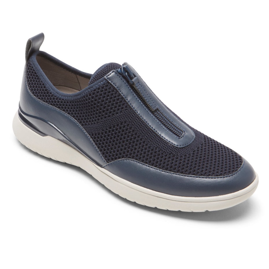 Zapatillas Deportivas Rockport Mujer Total Motion Sport Zip Azul Marino