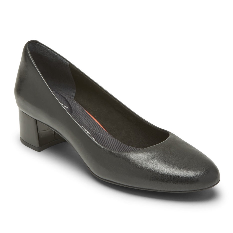 Rockport Mujer Total Motion Sydney Pump Cuero Negro