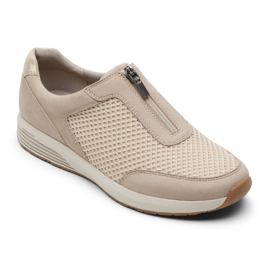 Zapatillas Rockport Mujer Trustride Prowalker Zip Vainilla
