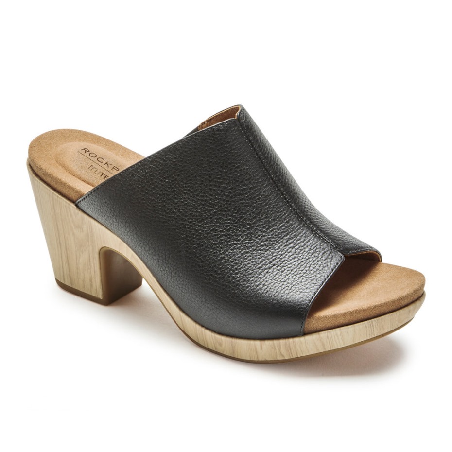 Sandalia Rockport Mujer Vivianne Slide Negro