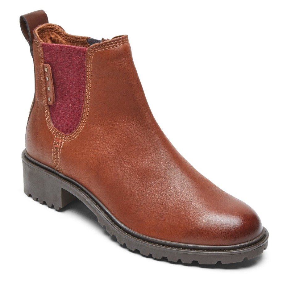 Rockport Mujer Invierno Chelsea Boot-waterproof Marron