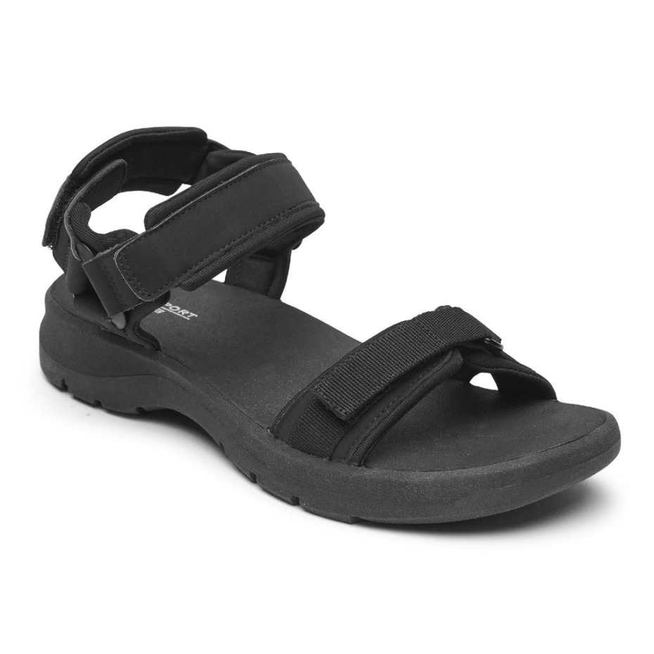 Sandalia Lavable Rockport Mujer Xcs Trail Tech Negra