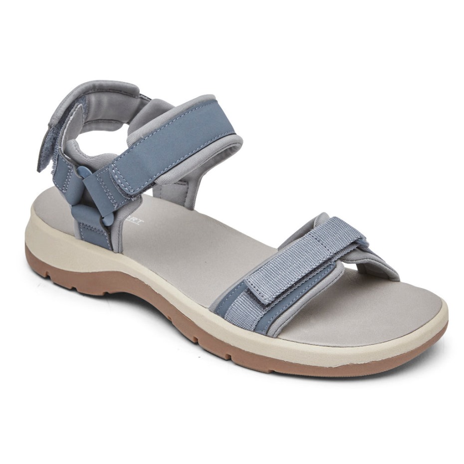 Sandalia Lavable Rockport Xcs Trail Tech Para Mujer Azul Pizarra