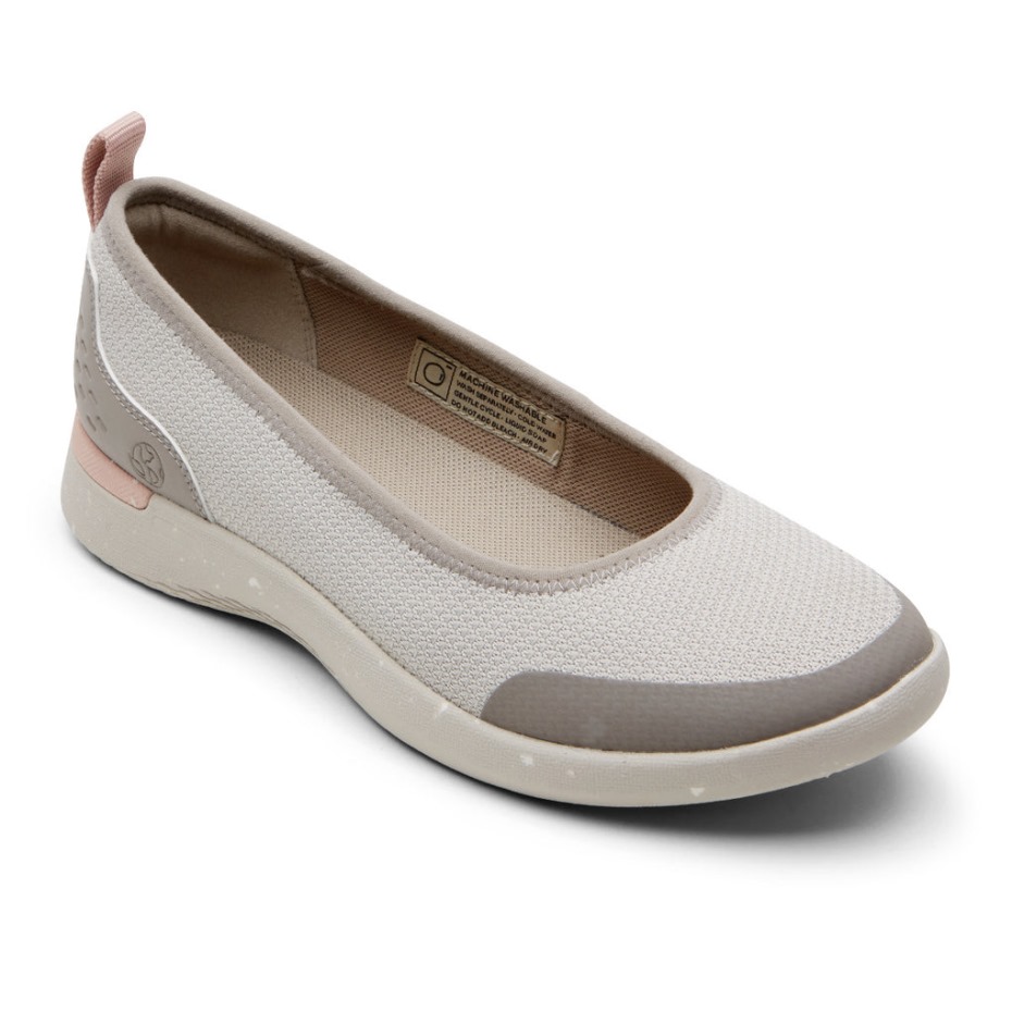 Bailarinas Rockport Truflex Fly Knit Para Mujer Blanco Hueso