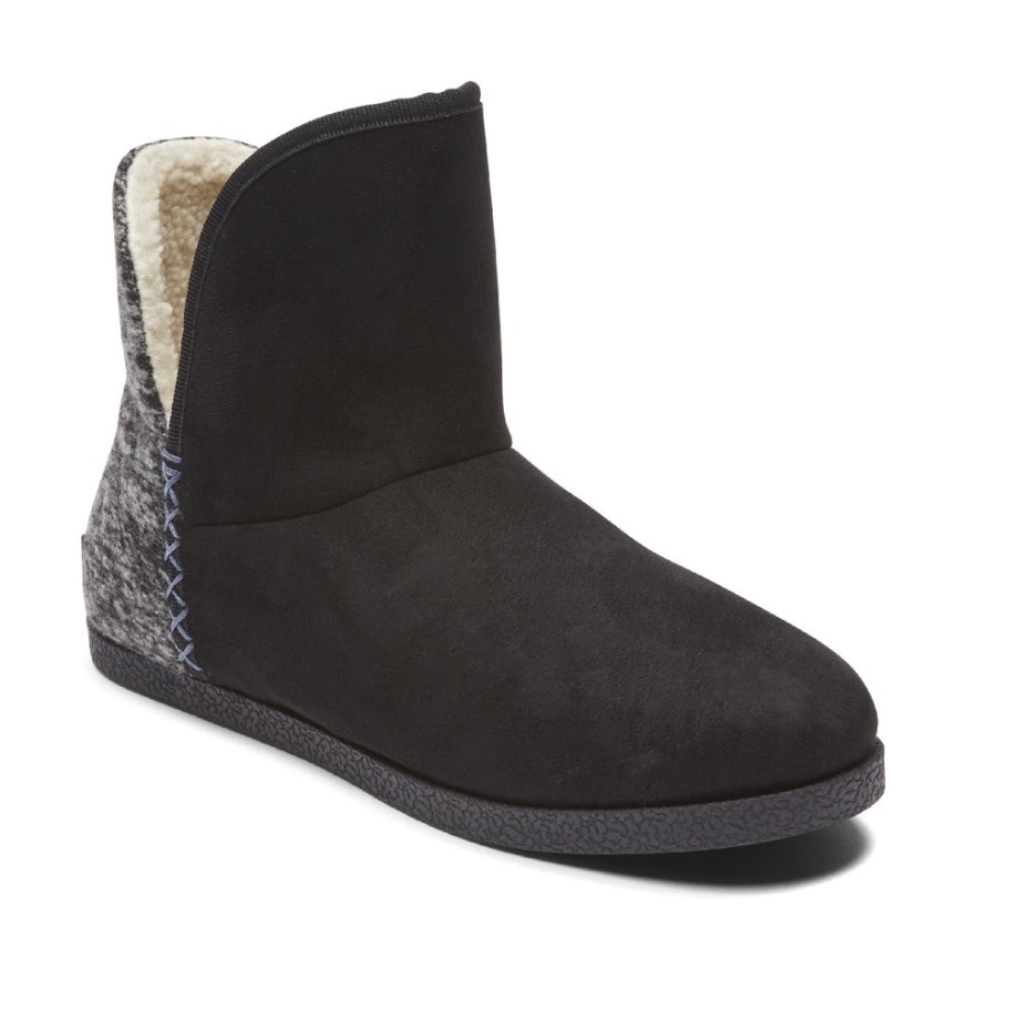 Rockport Mujer Truetech Veda Slipper Boot Negro Gris